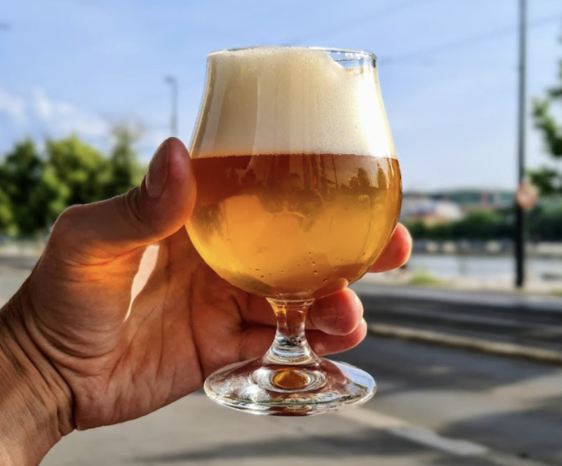 Craft beer taproom on the Prague riverside