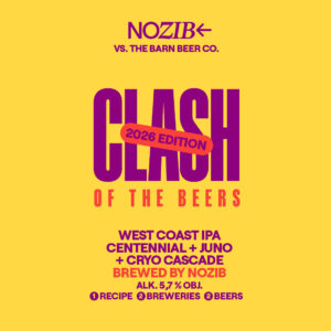 Nozib x THE BARN CLASH 2026 WEST COAST IPA CENTENNIAL + JUNO + CRYO CASCADE pl. 0,5